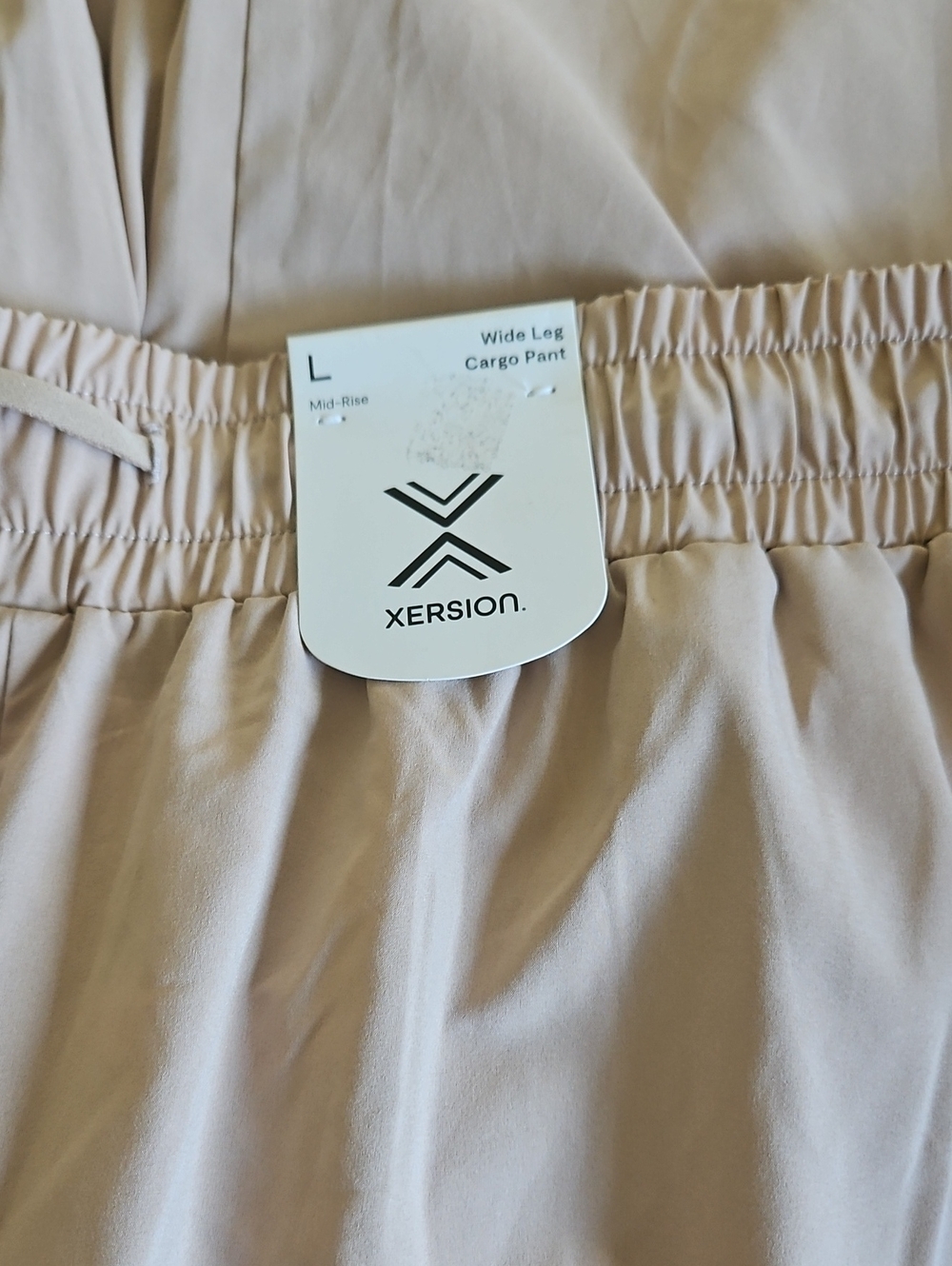 Xersion Lady,s ⁸ Wide Leg Cargo Pants - Light Beige